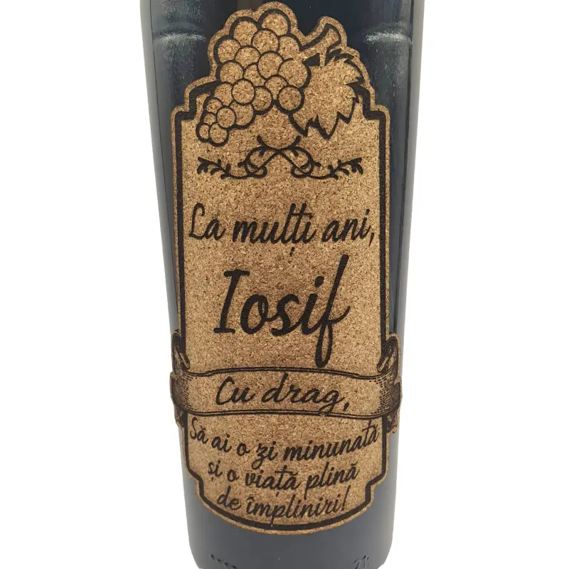La multi ani iosif, eticheta pluta cu mesaj